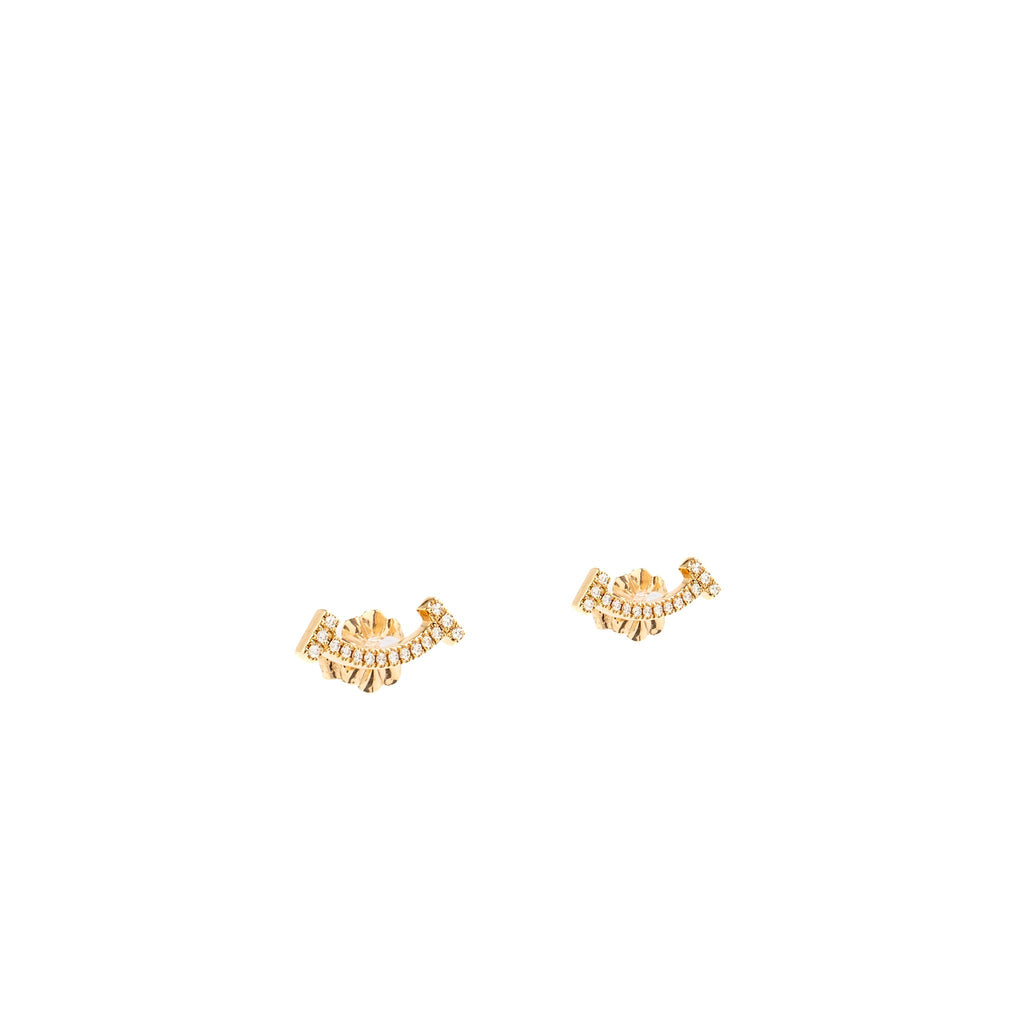 TIFFANY SMILE MINI EARRINGS ROSE GOLD WITH DIAMONDS