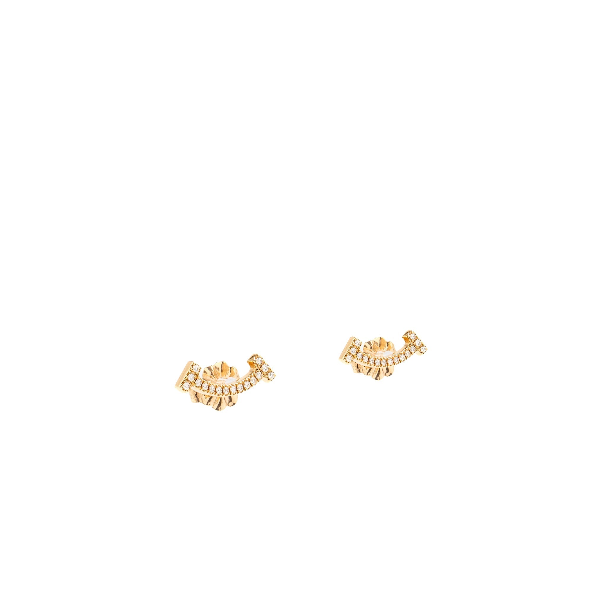 TIFFANY SMILE MINI EARRINGS ROSE GOLD WITH DIAMONDS