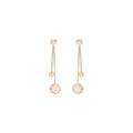 HERMES EX-LIBRIS EARRINGS STERLING SILVER/ROSE GOLD