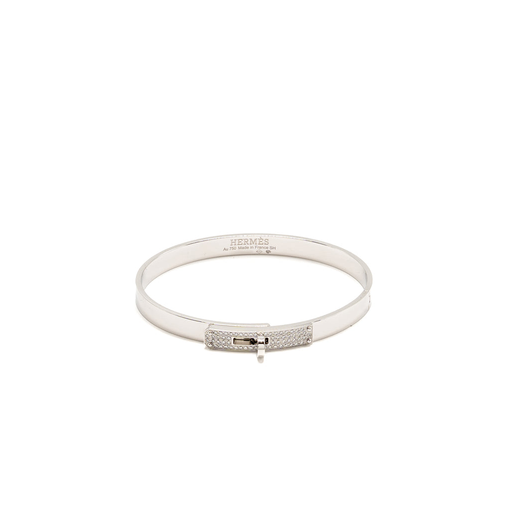 HERMES KELLY BRACELET WHITE GOLD/DIAMONDS