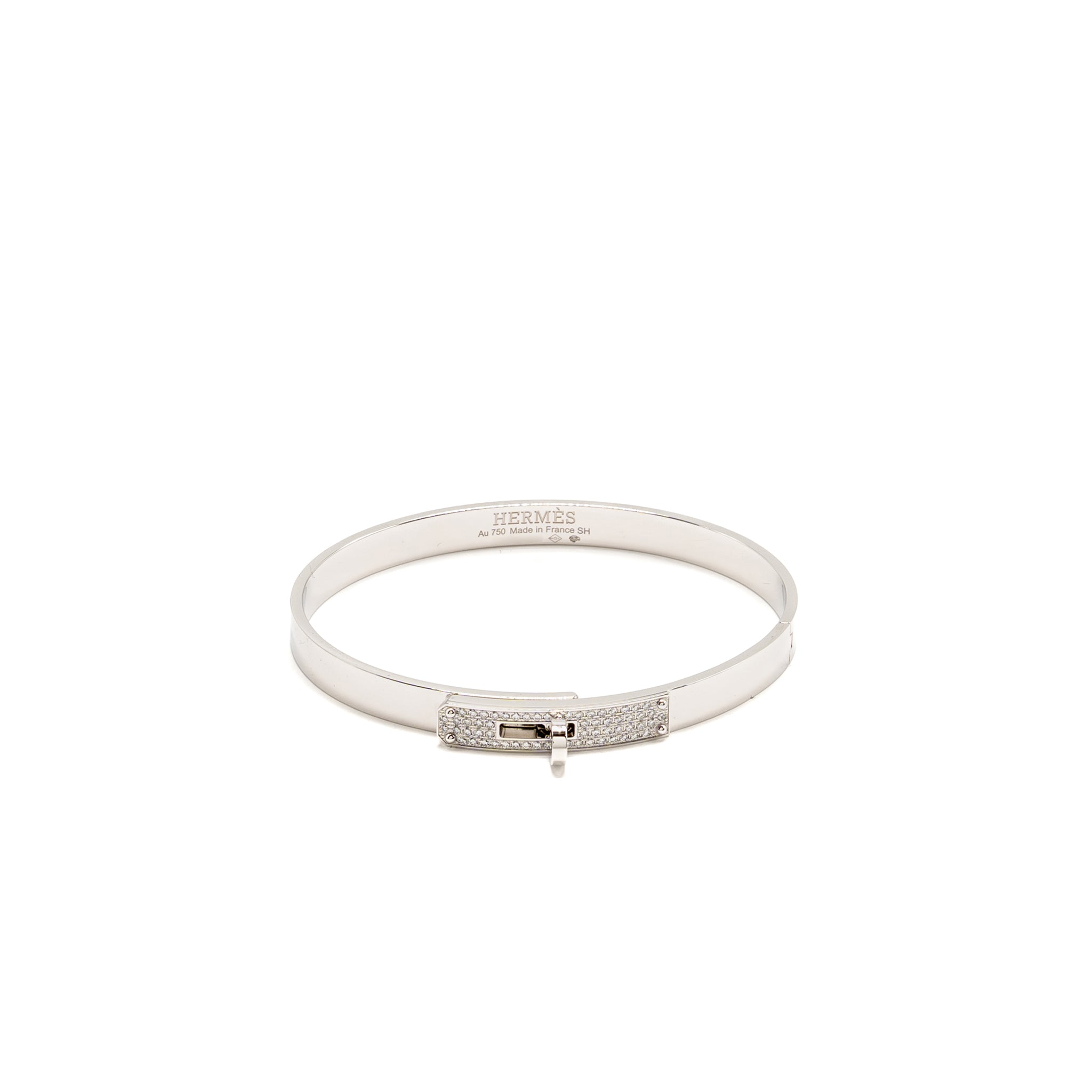 HERMES KELLY BRACELET WHITE GOLD/DIAMONDS