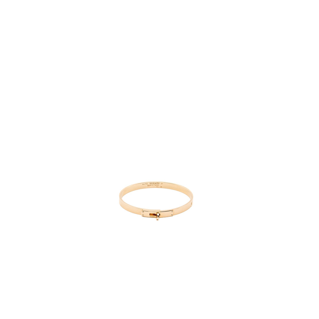 HERMES KELLY BRACELET ROSE GOLD,4 DIAMONDS