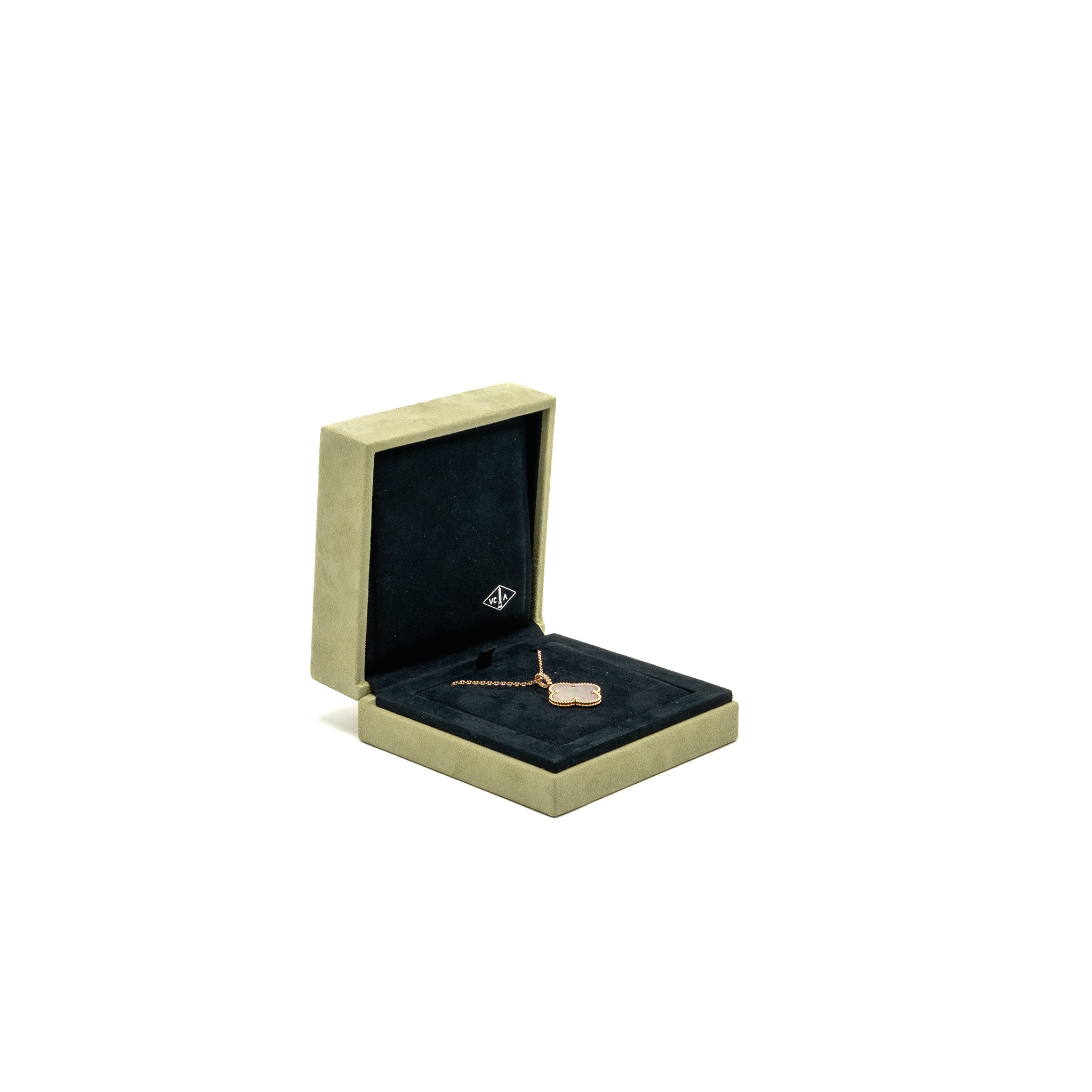 VAN CLEEF & ARPELS MAGIC ALHAMBRA NECKLACE GREY MOTHER OF PEARL ROSE GOLD