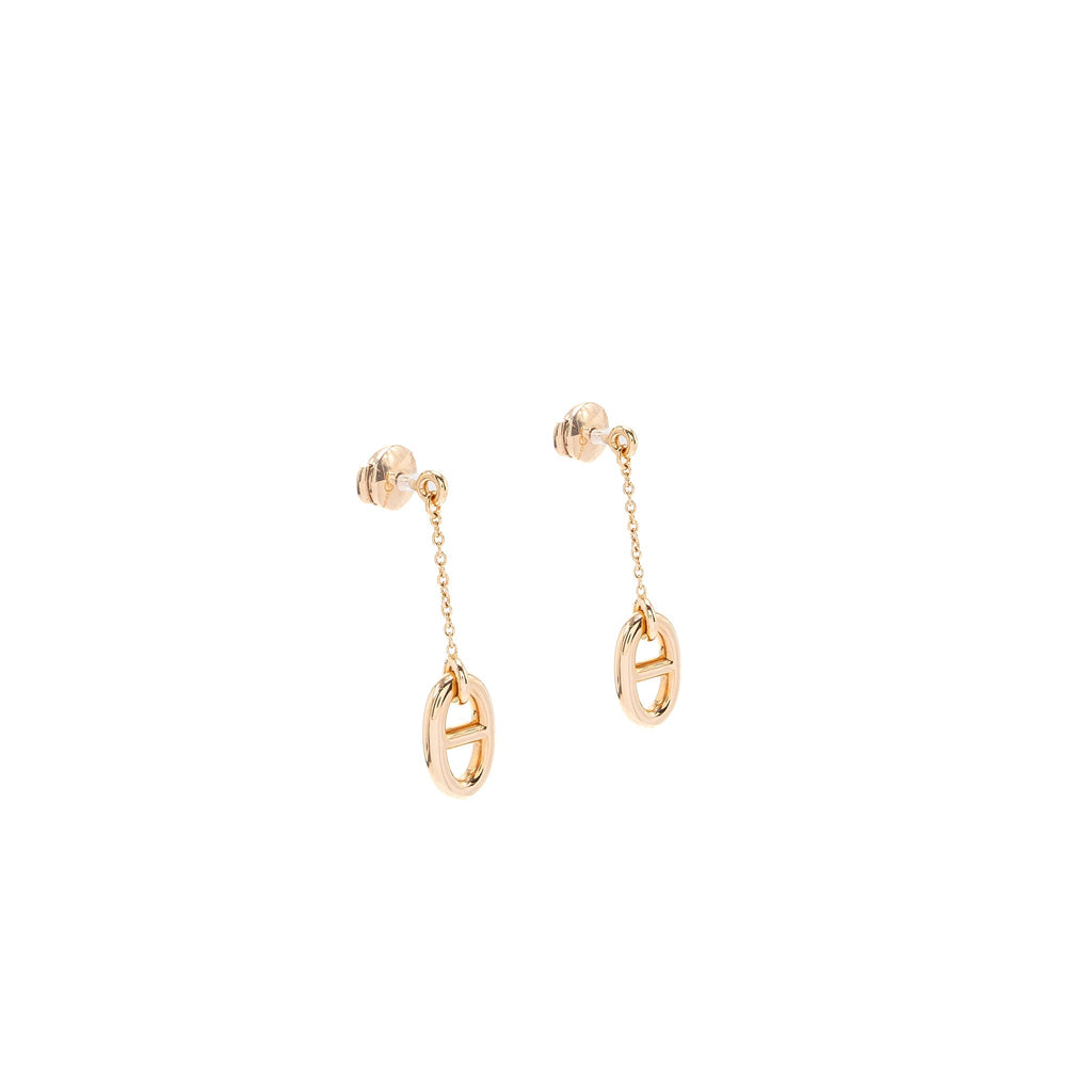 HERMES FARANDOLE EARRINGS ROSE GOLD