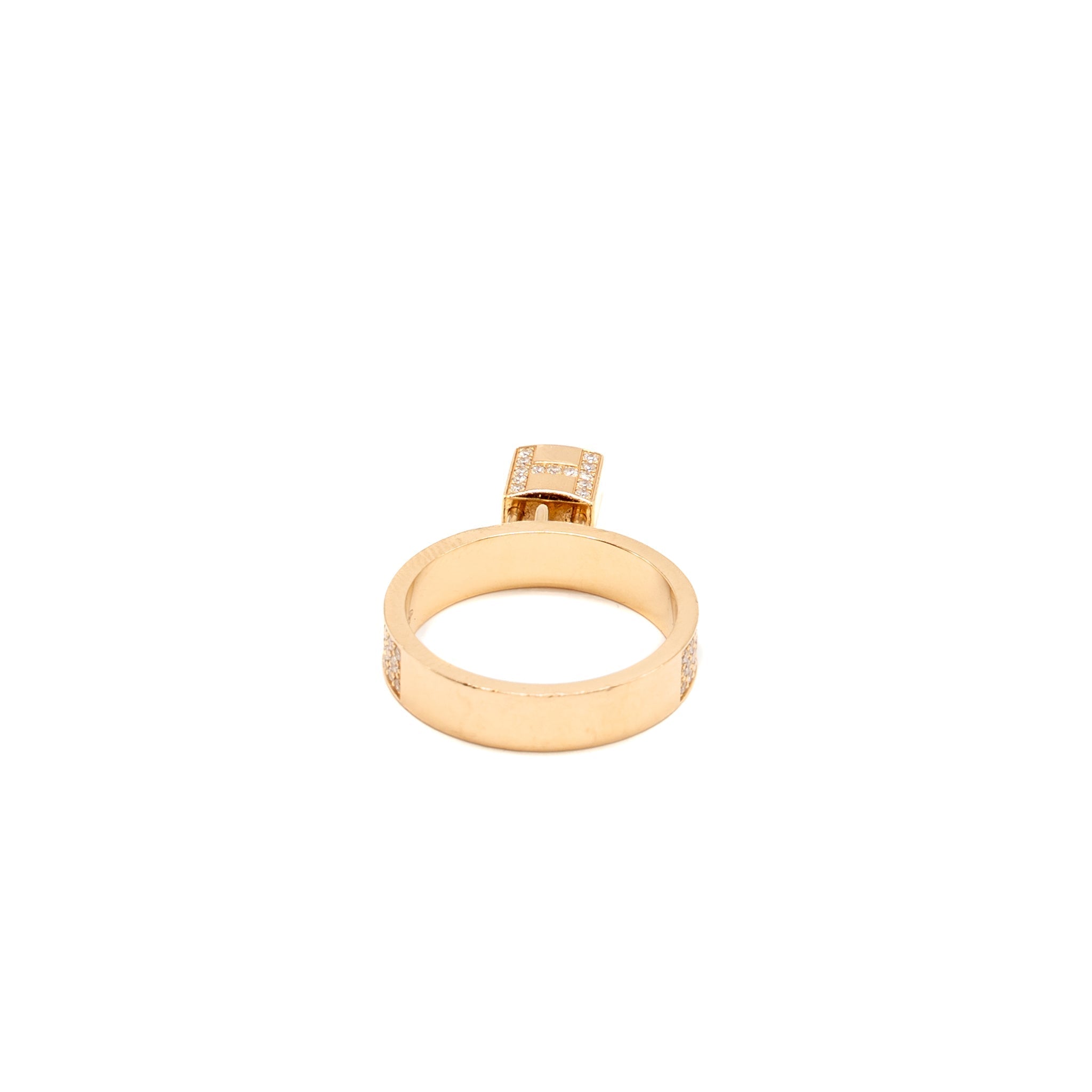 HERMES KELLY CLOCHETTE RING ROSE GOLD WITH DIAMONDS