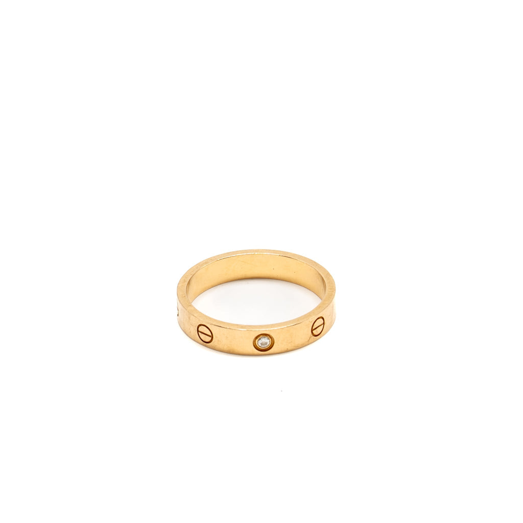 CARTIER LOVE RING ROSE GOLD WITH ONE DIAMOND