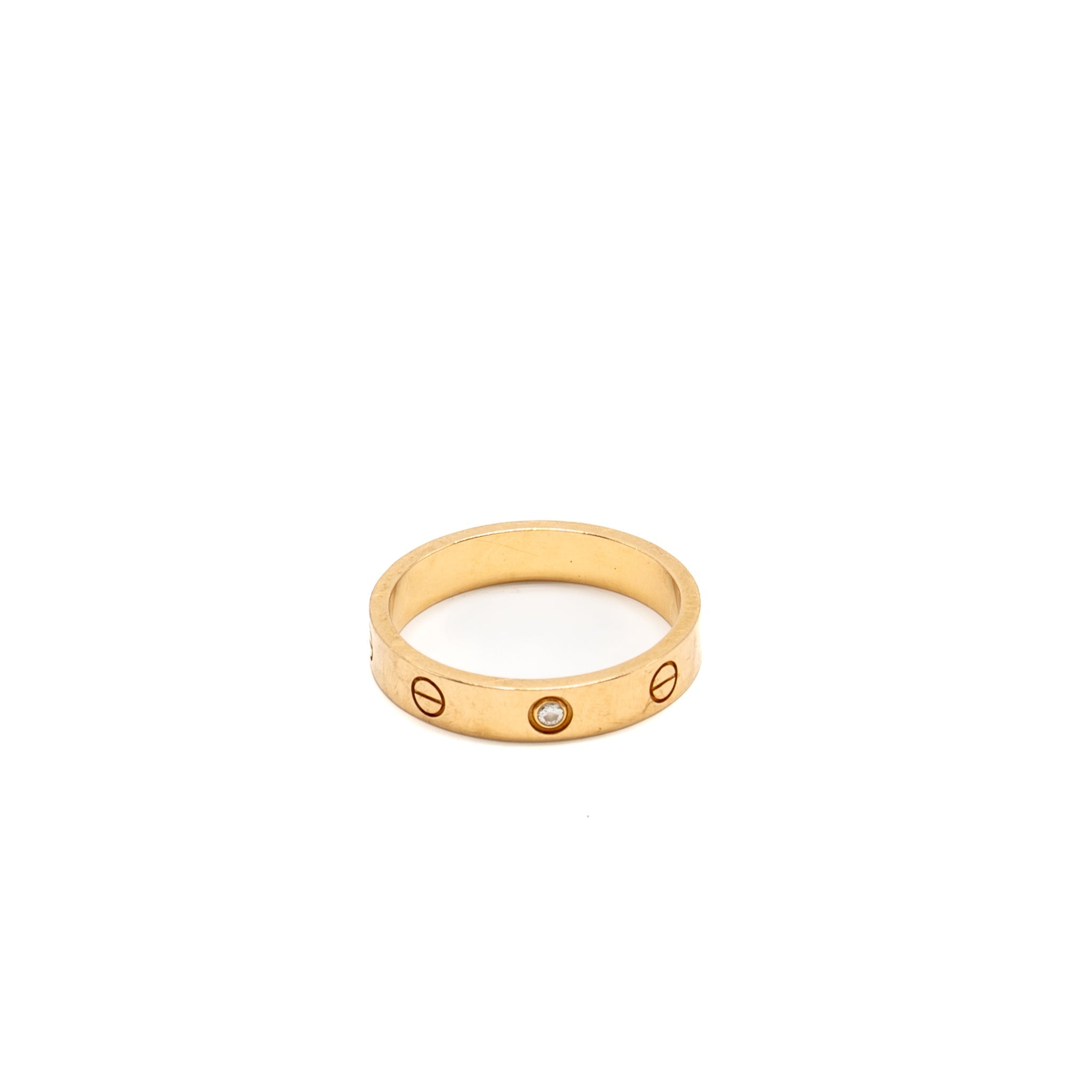 CARTIER LOVE RING ROSE GOLD WITH ONE DIAMOND