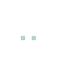 VAN CLEEF & ARPELS SWEET ALHAMBRA EARSTUDS EARRINGS, WHITE GOLD / TURQUOISE