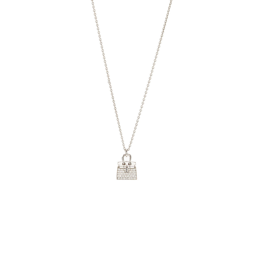 HERMES AMULETTES BIRKIN PENDANT WHITE GOLD/DIAMONDS