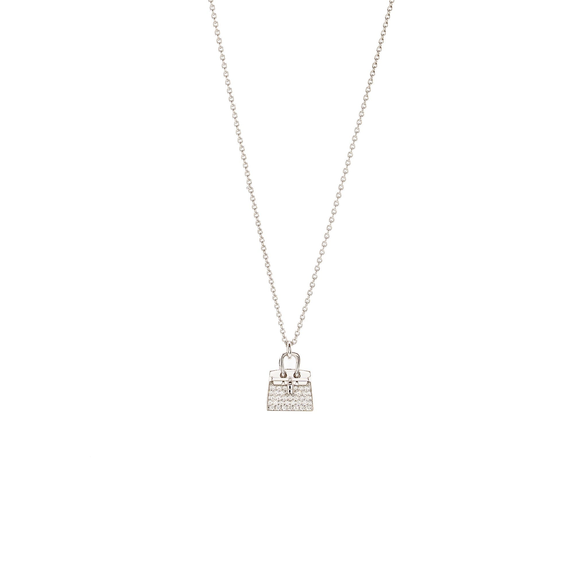 HERMES AMULETTES BIRKIN PENDANT WHITE GOLD/DIAMONDS