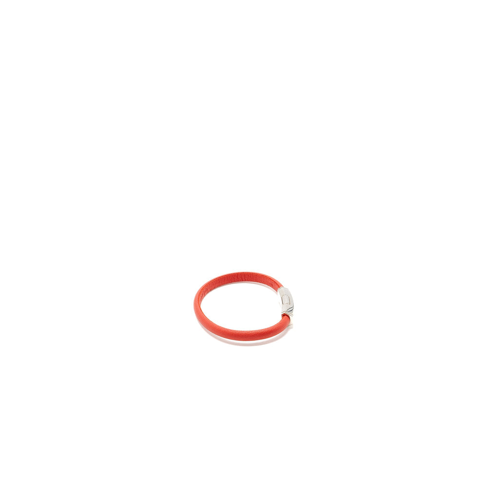 LOUIS VUITTON LETTER LEATHER BRACELET RED SHW