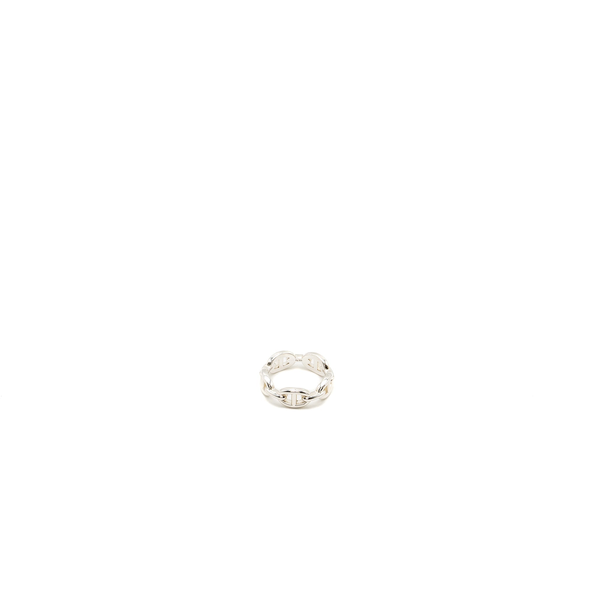 HERMES CHAINE D'ANCRE ENCHAINEE RING STERLING SILVER