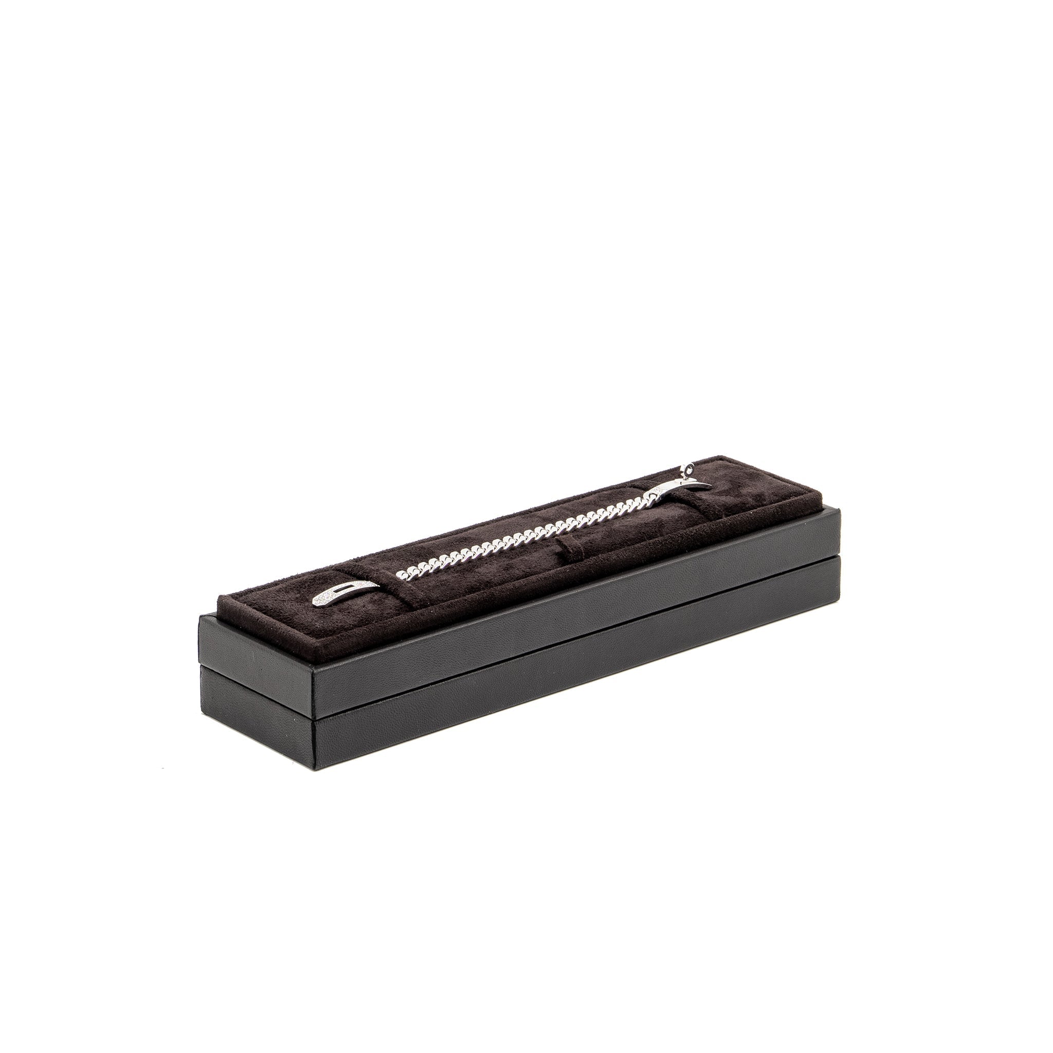 HERMES KELLY GOURMETTE BRACELET WHITE GOLD, DIAMONDS
