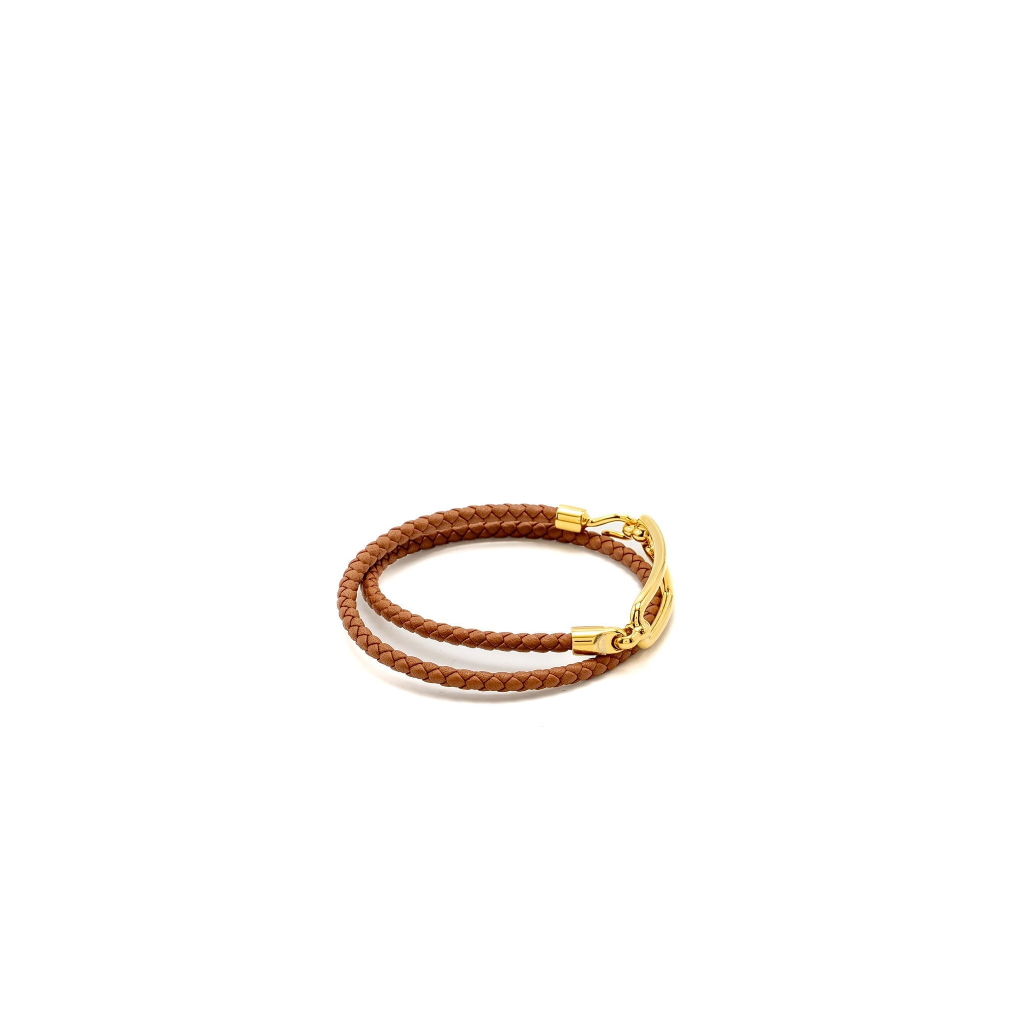HERMES SIZE T3 BRACELET ROULIS DOUBLE TOUR GHW