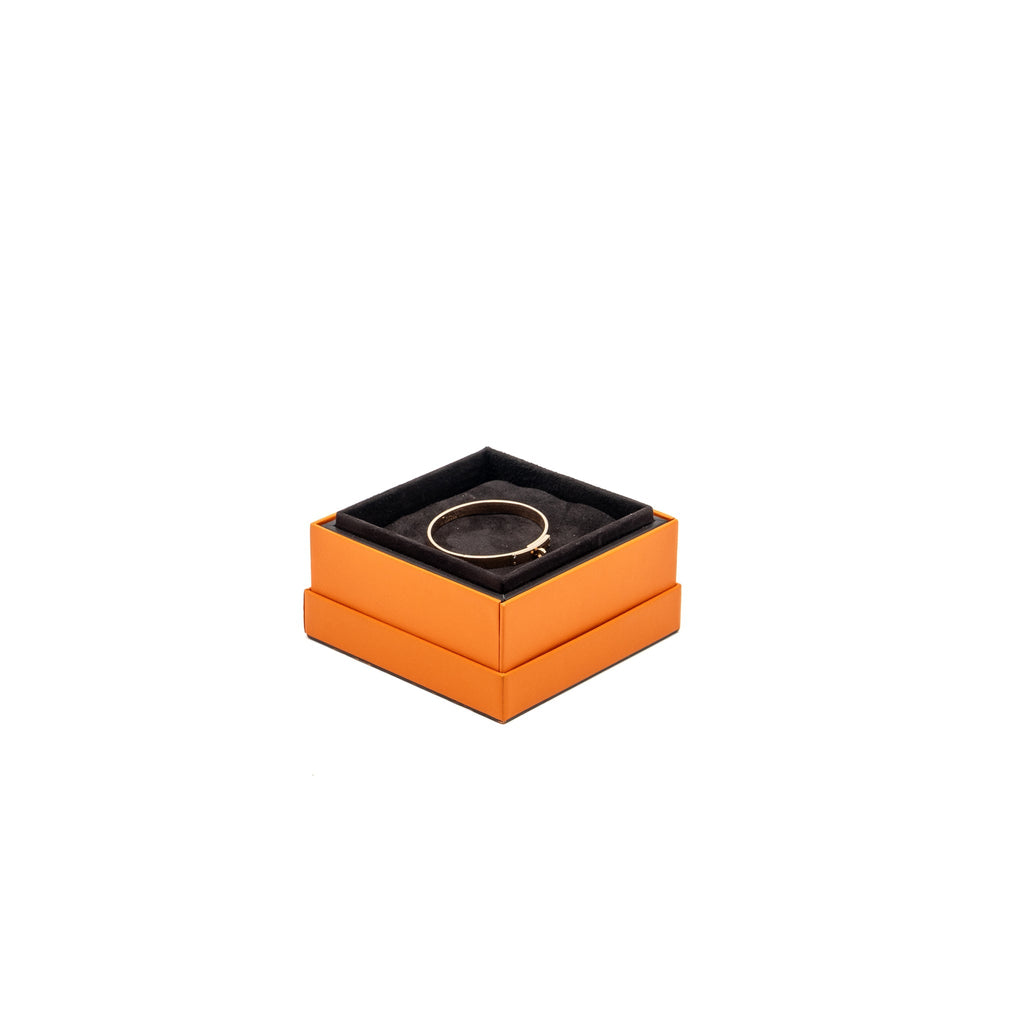 HERMES KELLY BRACELET ROSE GOLD 4 DIAMONDS