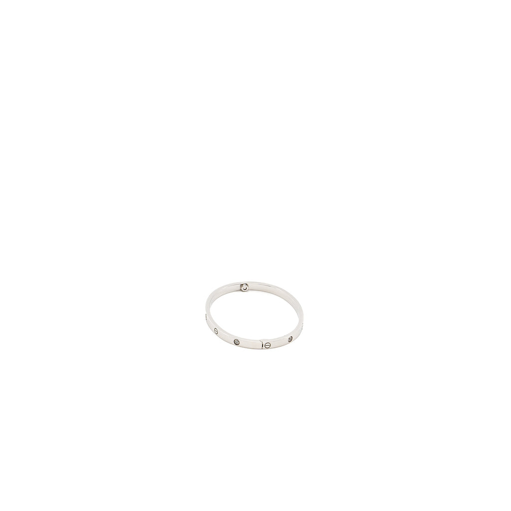 CARTIER LOVE BRACELET WHITE GOLD 6 DIAMONDS