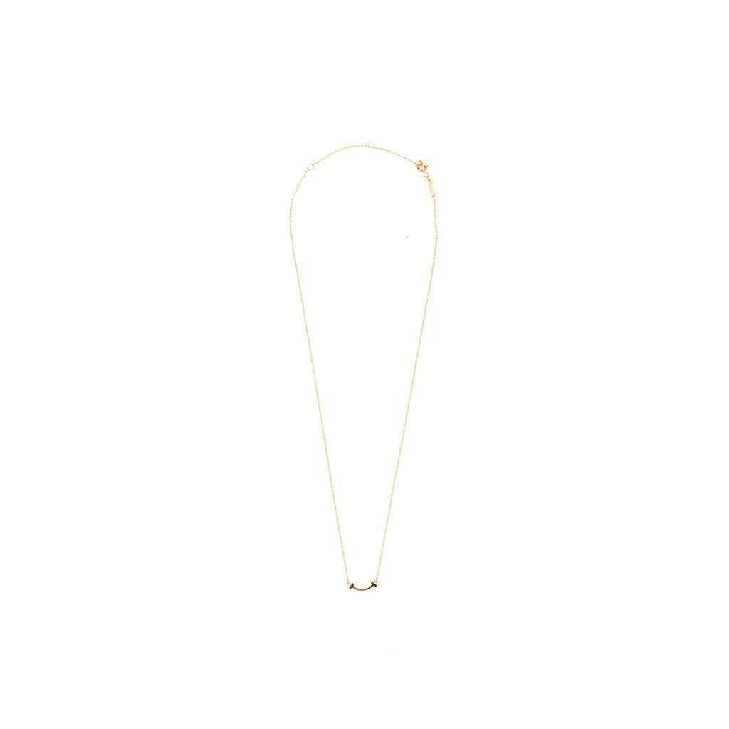 TIFFANY T SMILE MINI PENDANT 18K YELLOW GOLD