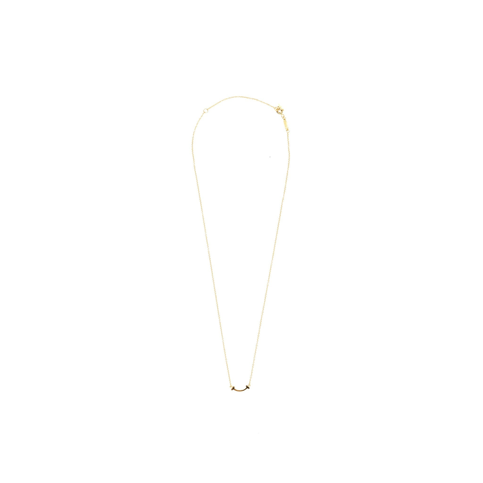 TIFFANY T SMILE MINI PENDANT 18K YELLOW GOLD
