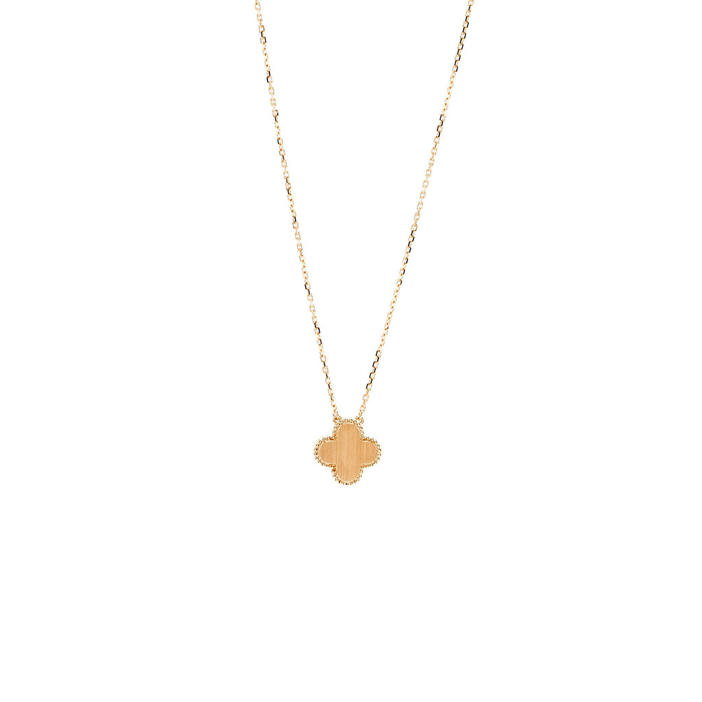 VAN CLEEF & ARPELS 2023 ALHAMBRA HOLIDAY LIMITED PENDANT SILVER OBSIDIAN ROSE GOLD DIAMOND
