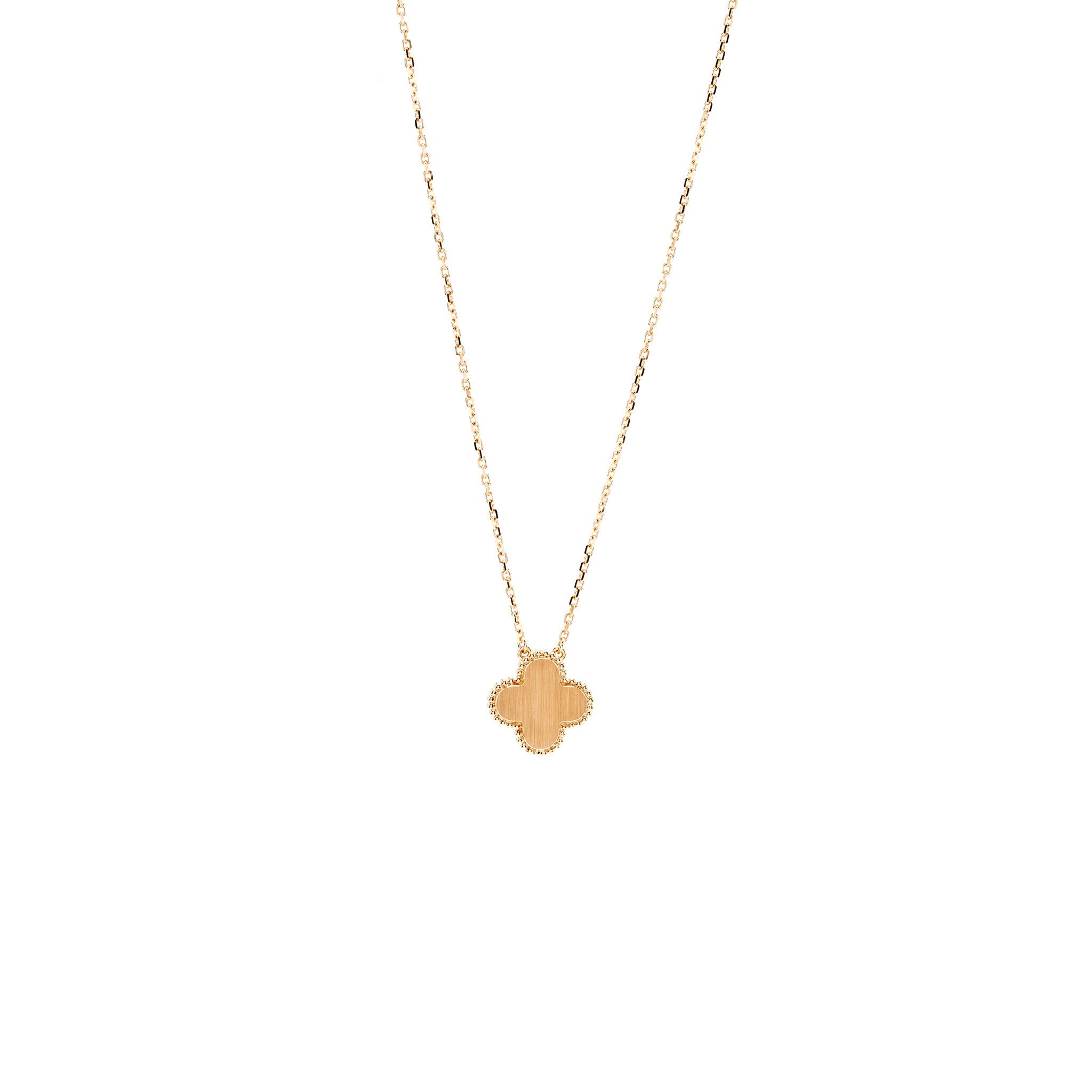VAN CLEEF & ARPELS 2023 ALHAMBRA HOLIDAY LIMITED PENDANT SILVER OBSIDIAN ROSE GOLD DIAMOND