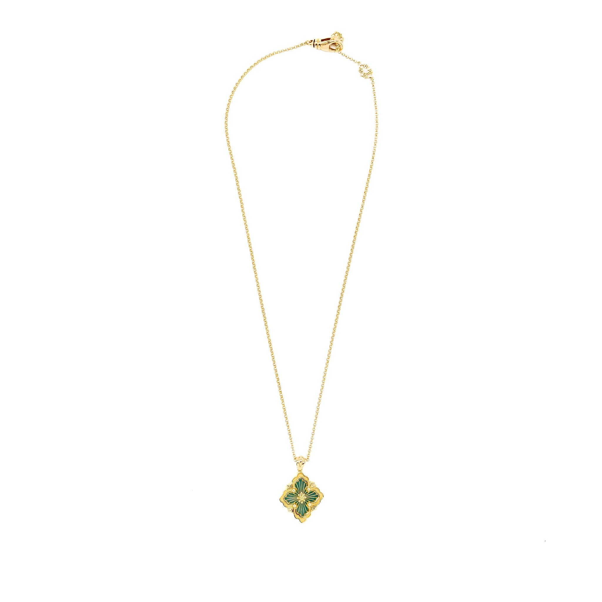 BUCCELLATI OPERA TULLE PENDANT YELLOW GOLD, AMAZONITE