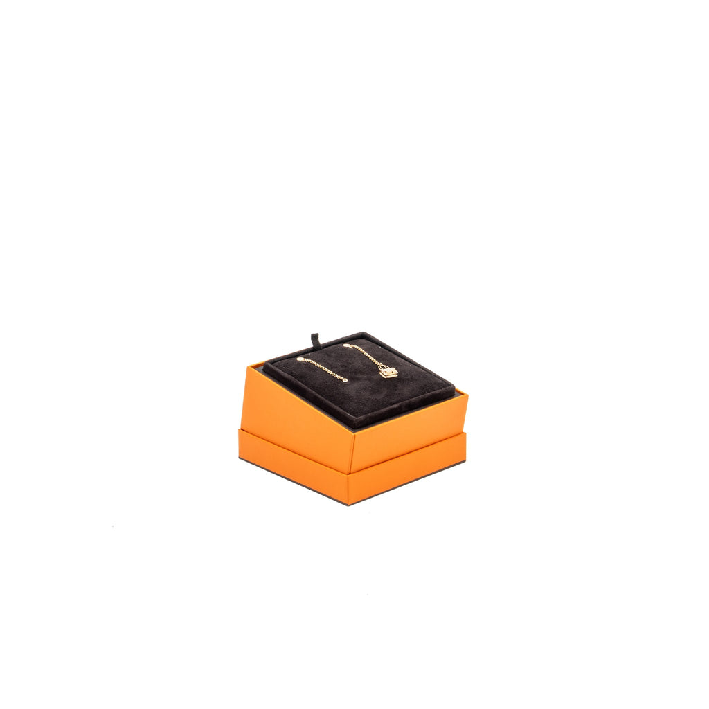 HERMES AMMULATE CONSTANCE EARRINGS ROSE GOLD, DIAMONDS