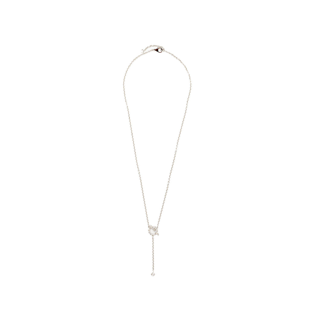 HERMES LARIAT FINESSE NECKLACE WHITE GOLD DIAMONDS