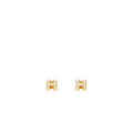 HERMES MINI POP H EARRINGS WHITE RGHW