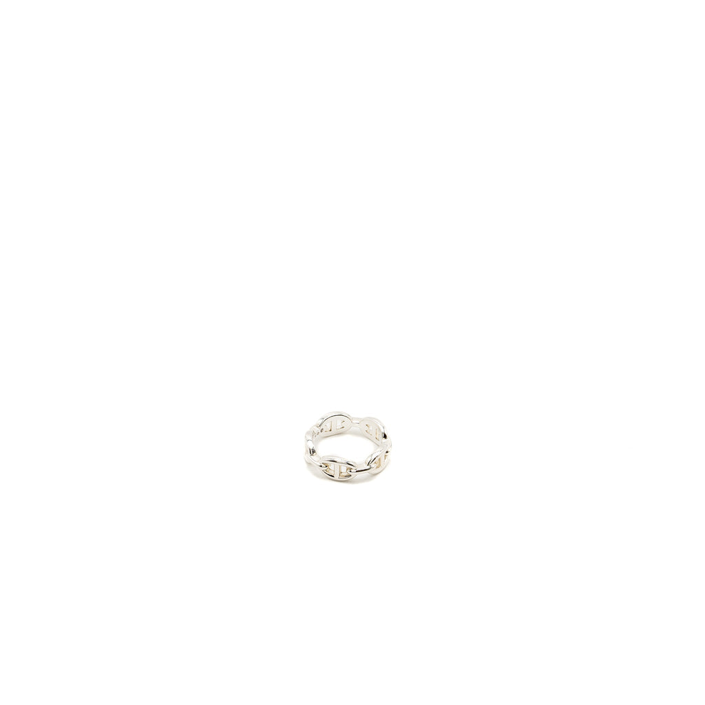 HERMES CHAINE D'ANCRE ENCHAINEE RING STERLING SILVER