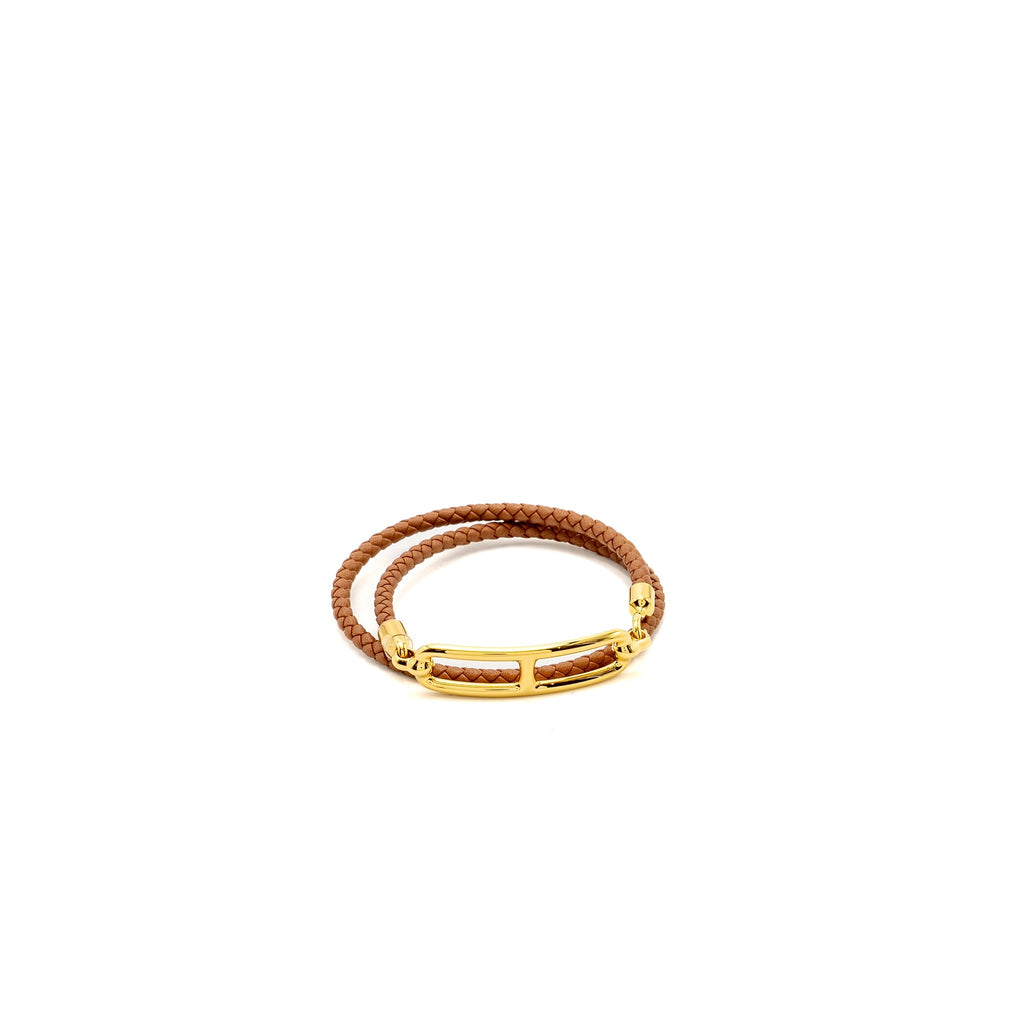 HERMES SIZE T3 BRACELET ROULIS DOUBLE TOUR GHW