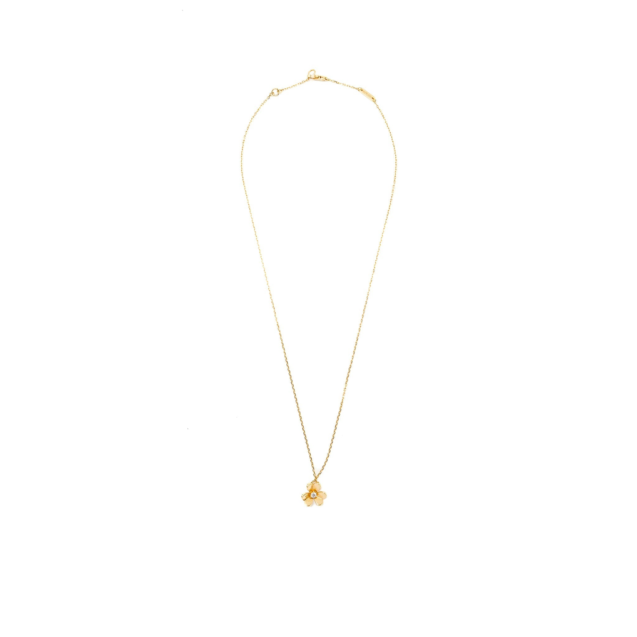 VAN CLEEF & ARPELS FRIVOLE PENDANT YELLOW GOLD, ONE DIAMOND