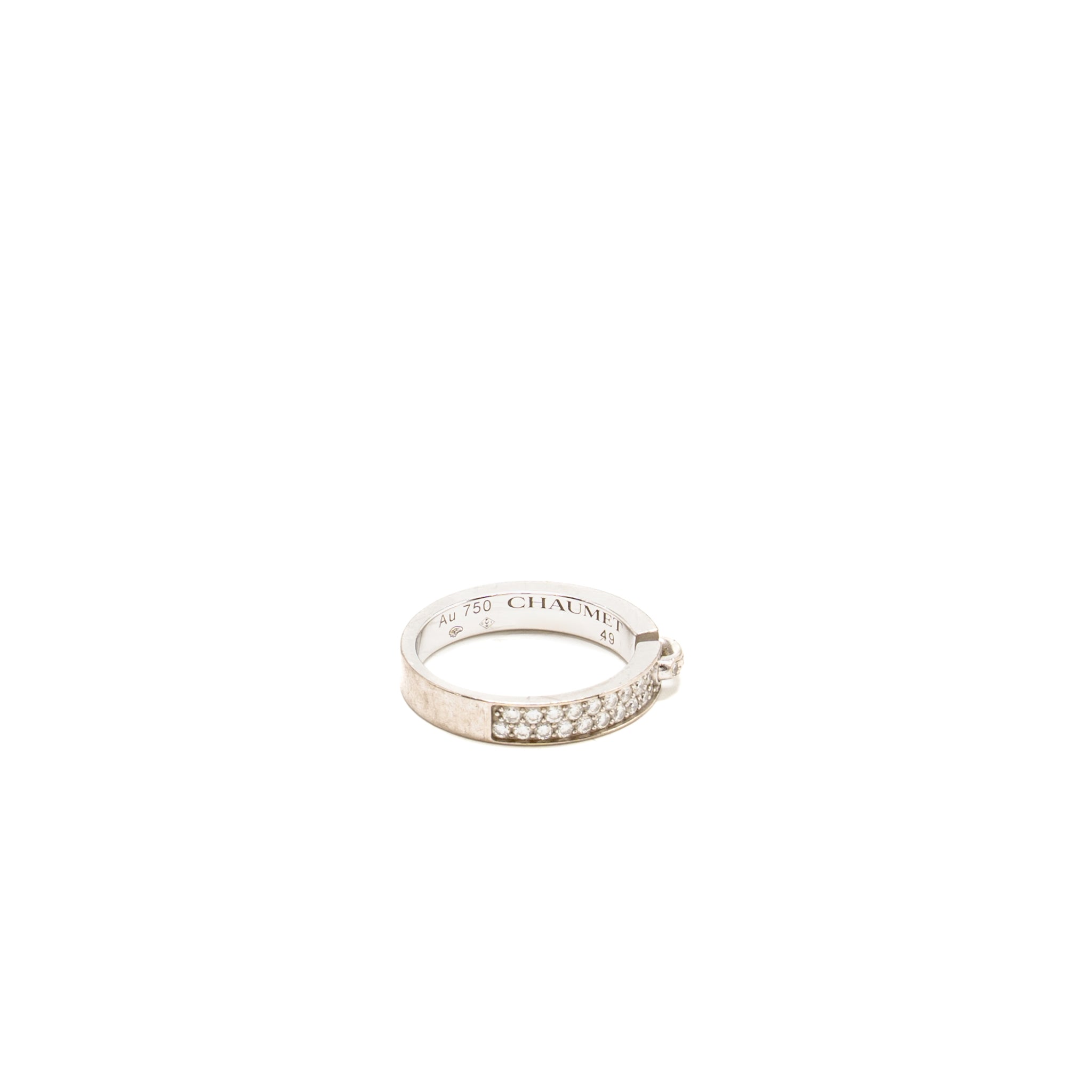 CHAUMET LIENS EVIDENCE WEDDING BAND WHITE GOLD DIAMONDS
