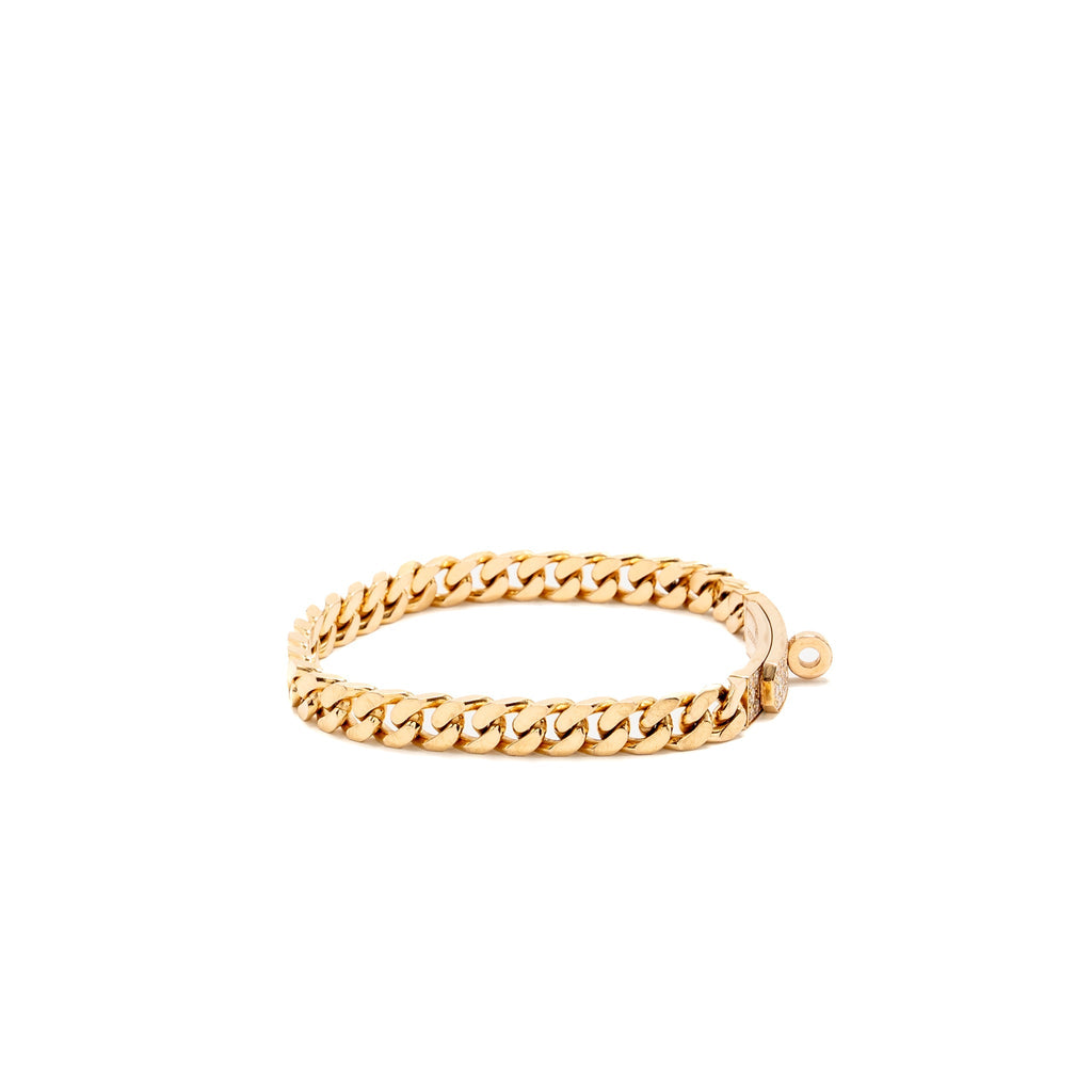 HERMES GOURMETTE BRACELET ROSE GOLD, DIAMONDS
