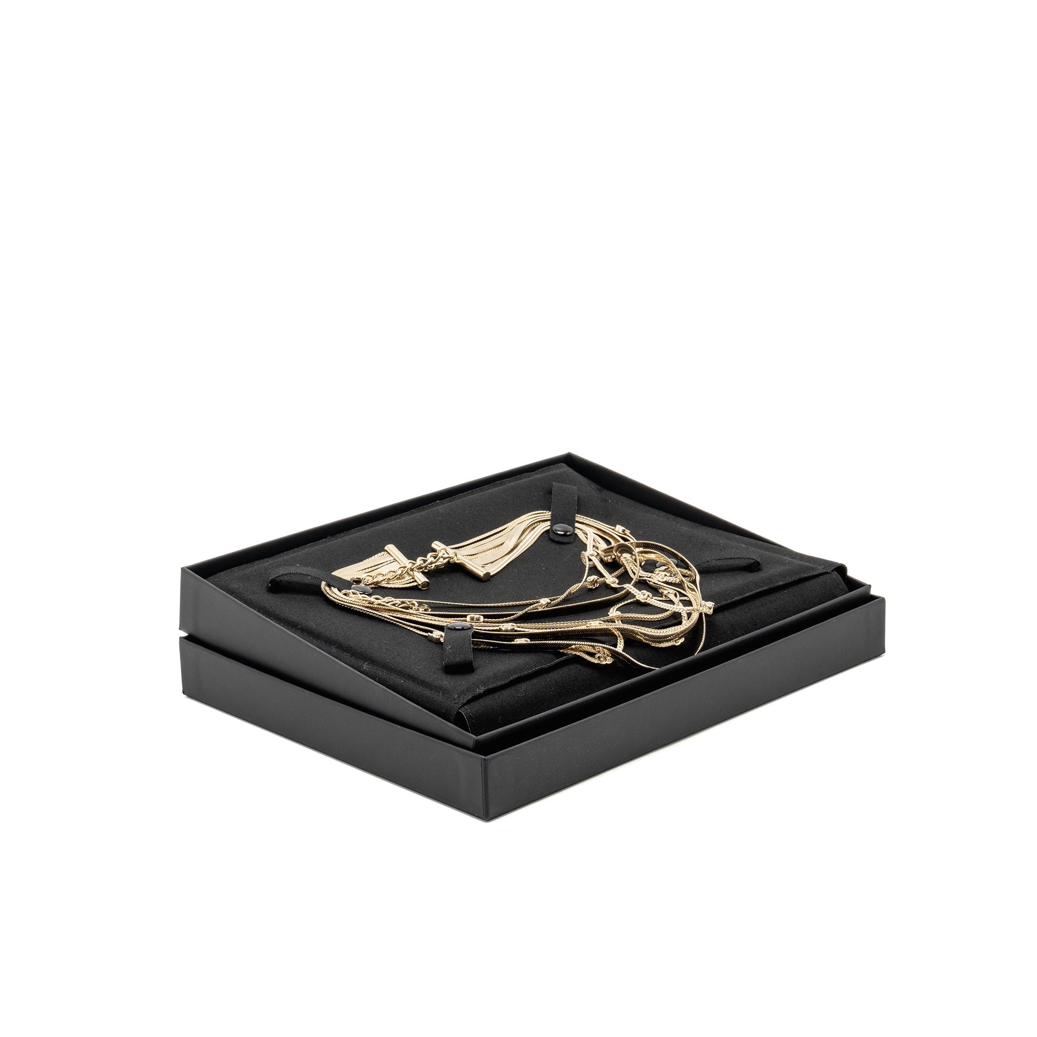 CHANEL CC NECKLACE METAL CHAIN NECKLACE LIGHT GOLD TONE