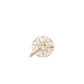 CHANEL STRASS SPINNING WHEEL PIN BROOCH WITH CRYSTAL / PEARL LIGHT GOLD TONE