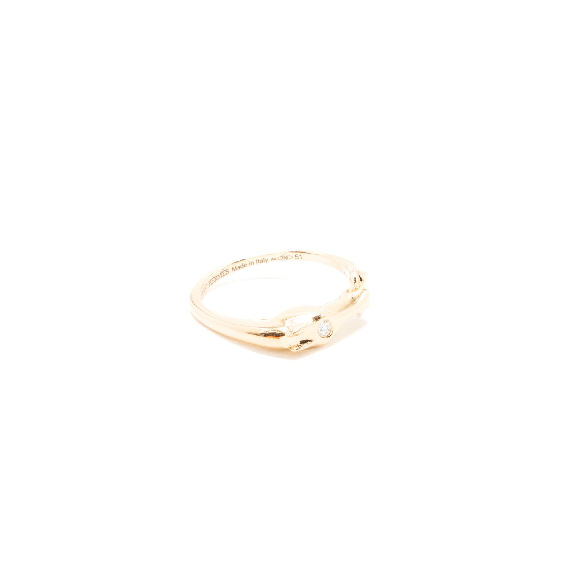 HERMES GALOP RING ROSE GOLD WITH DIAMOND