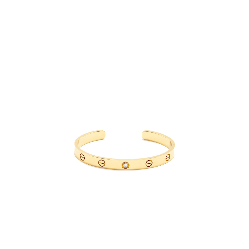CARTIER LOVE BRACELET YELLOW GOLD, 1 DIAMOND