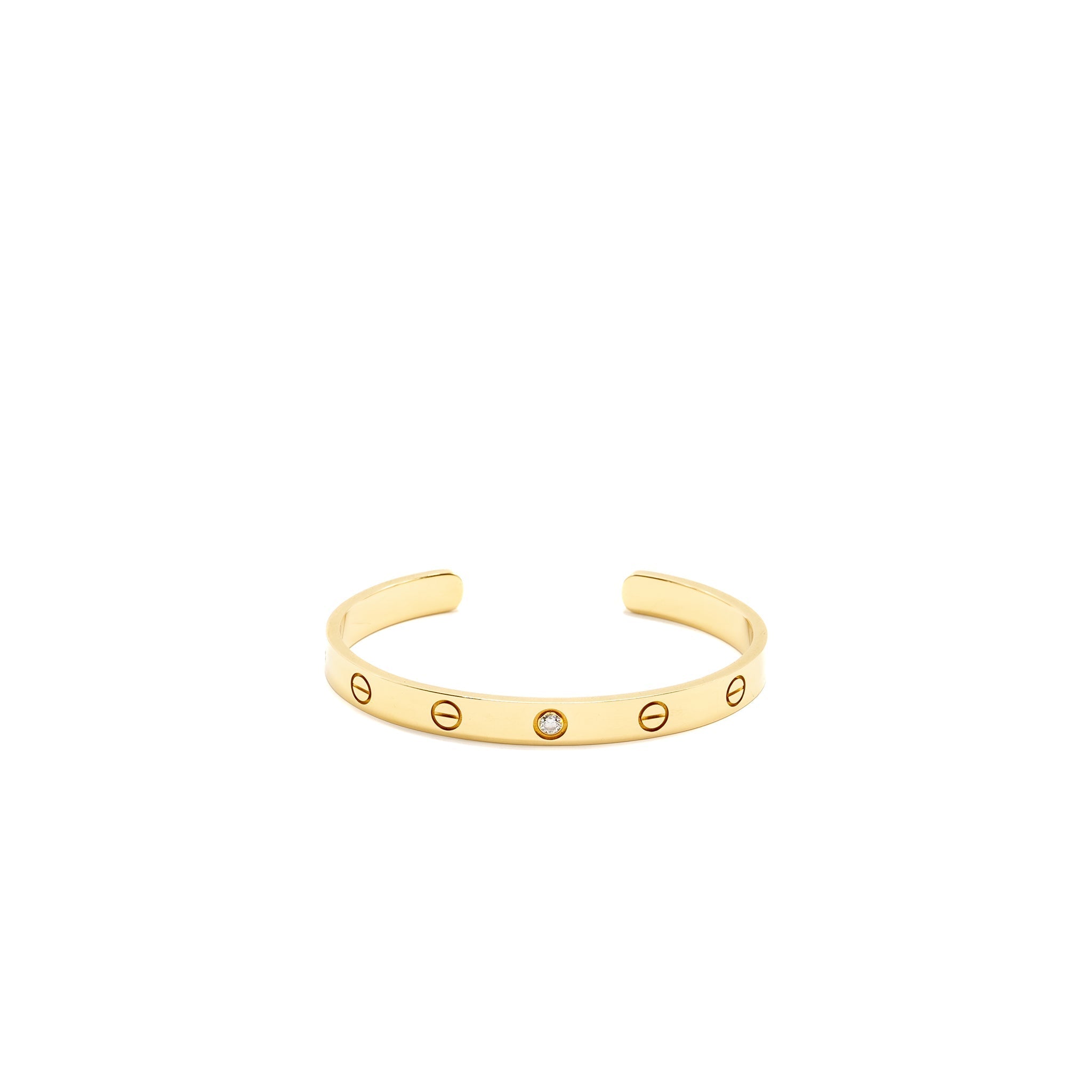 CARTIER LOVE BRACELET YELLOW GOLD, 1 DIAMOND