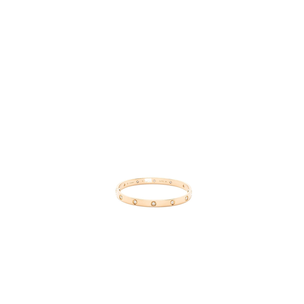 CARTIER LOVE BRACELET ROSE GOLD WITH 10 DIAMONDS