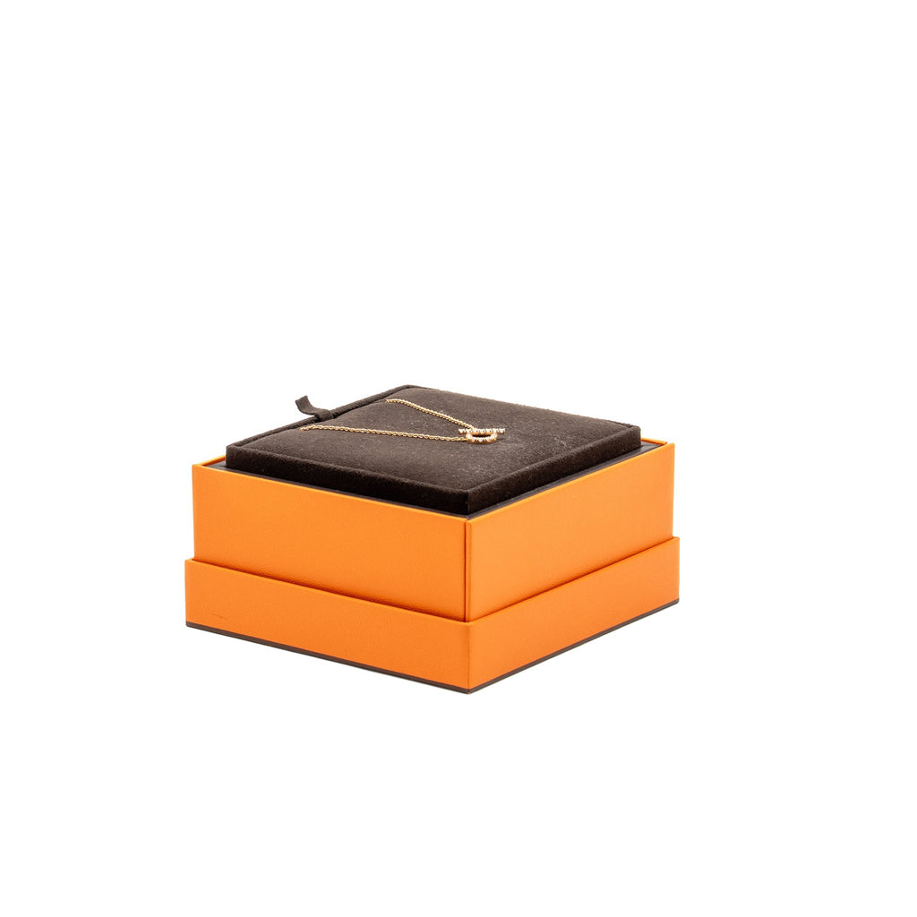 HERMES FINESSE PENDANT ROSE GOLD, DIAMONDS