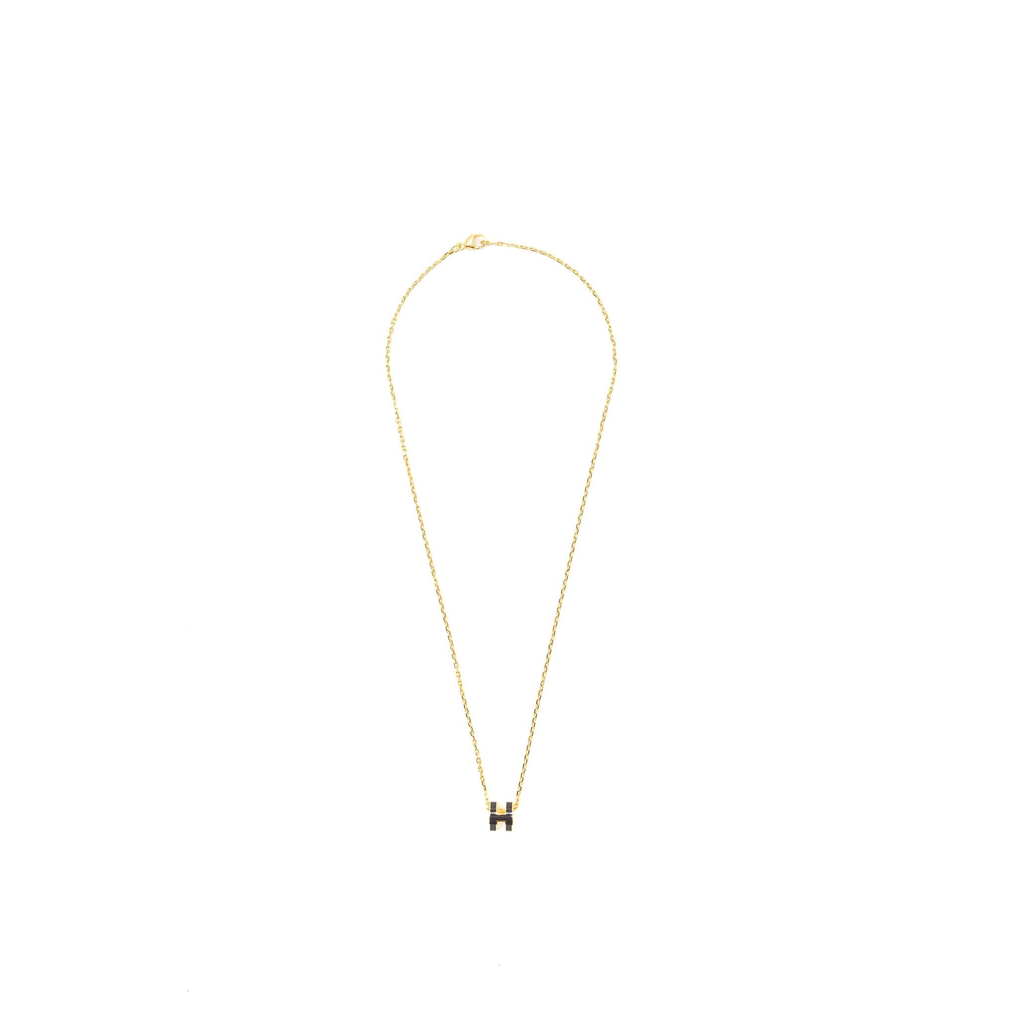 HERMES MINI POP H PENDANT BLACK GHW