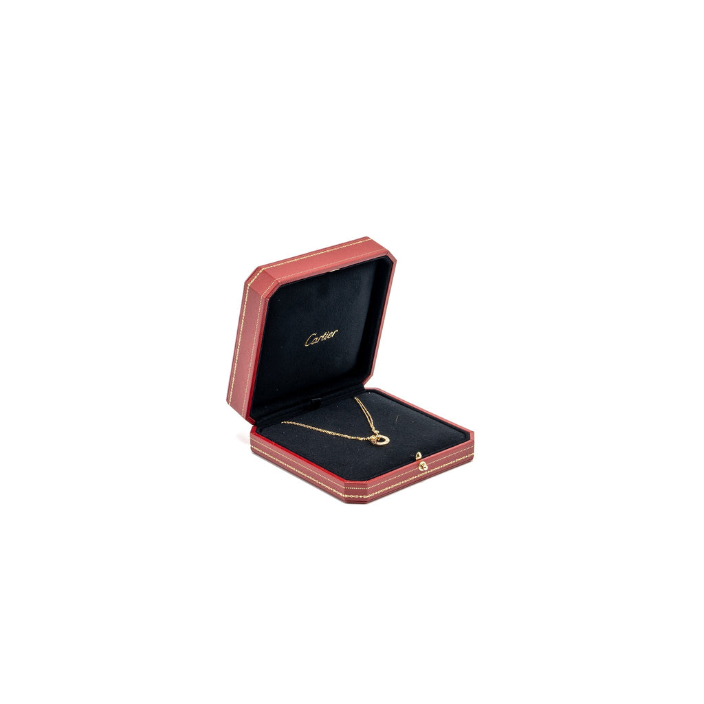 CARTIER LOVE NECKLACE YELLOW GOLD, 2 DIAMONDS