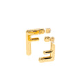 FENDI FF EARRINGS GOLD TONE