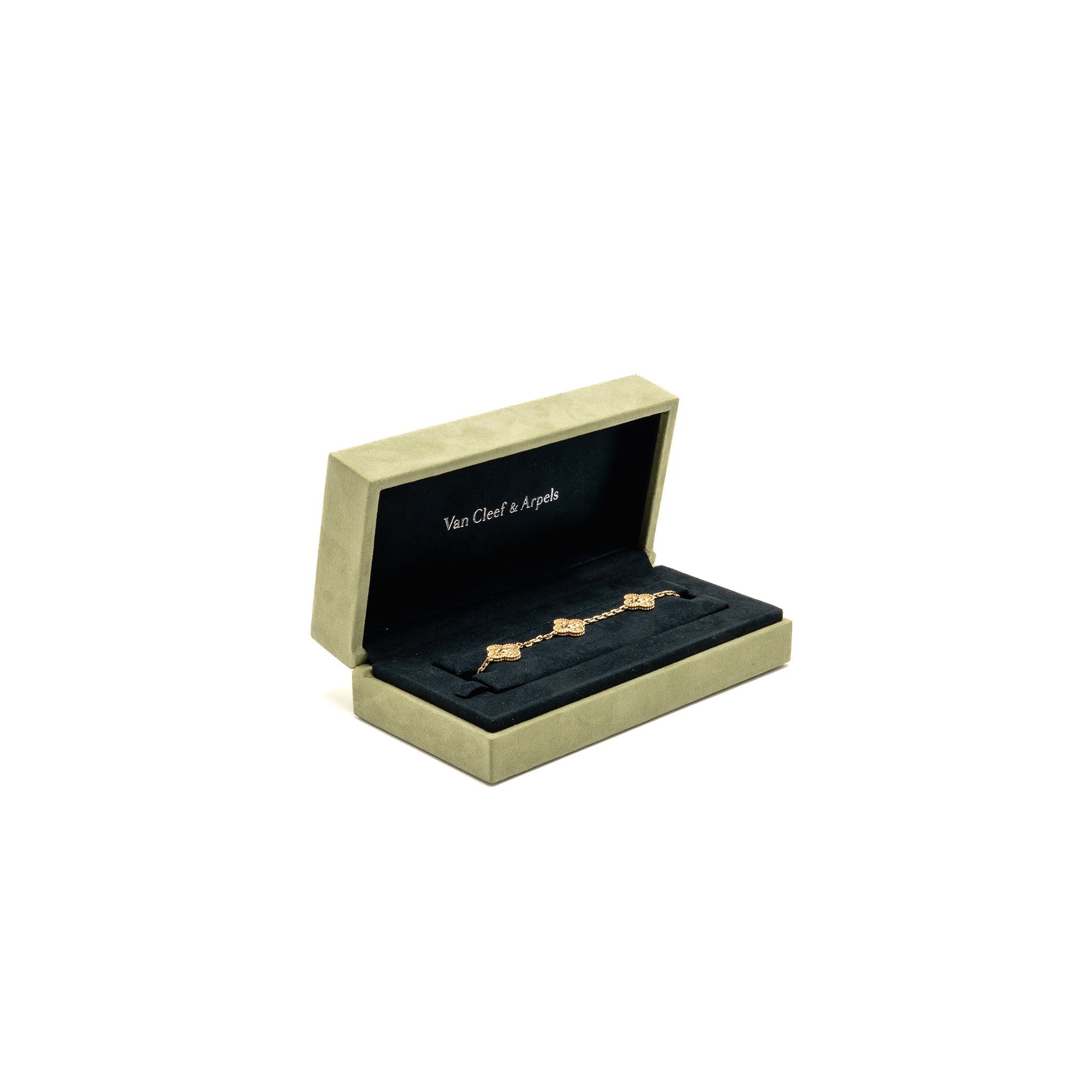 VAN CLEEF & ARPELS VINTAGE ALHAMBRA BRACELET 5 MOTIFS YELLOW GOLD
