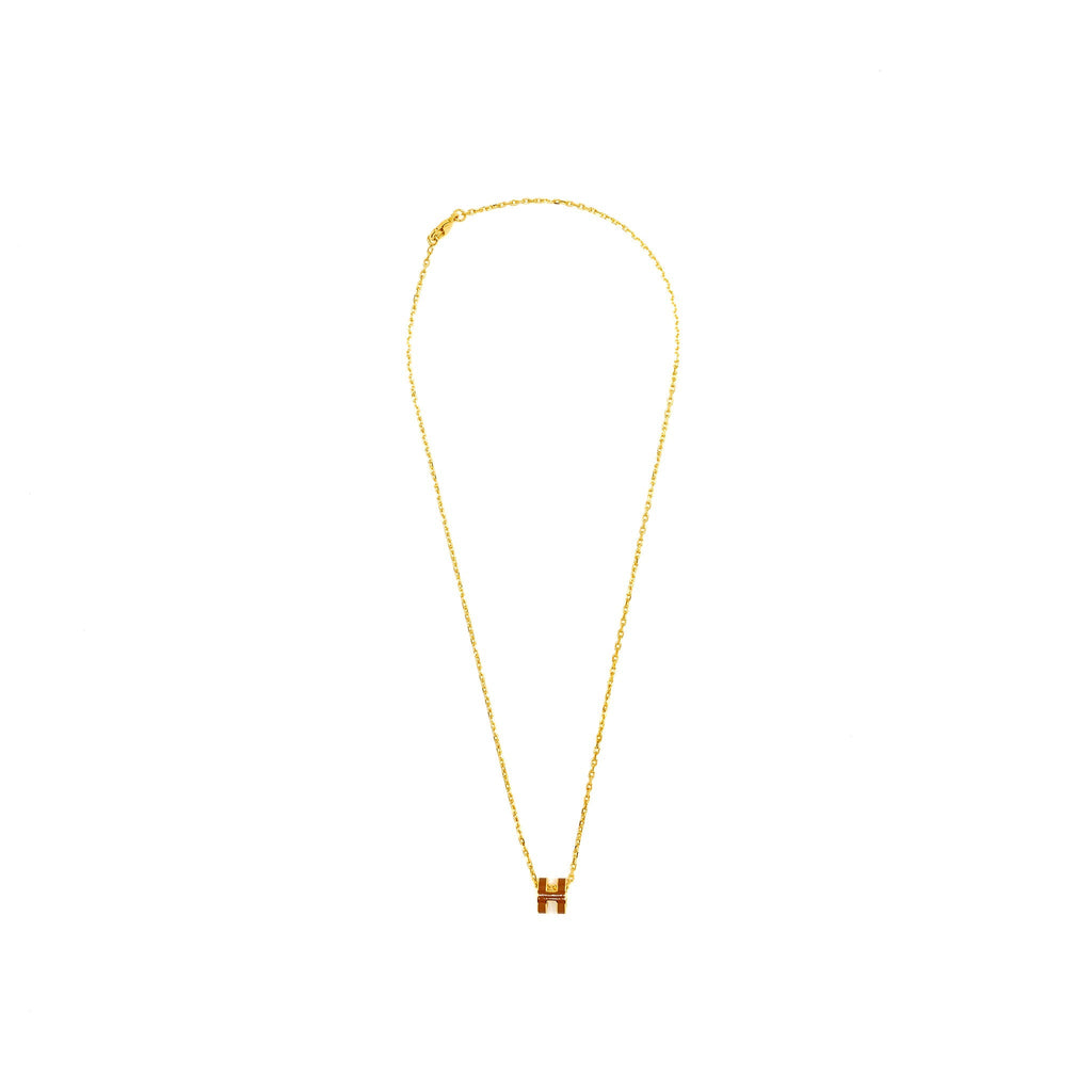 HERMES MINI POP H PENDANT NEW GOLD GHW