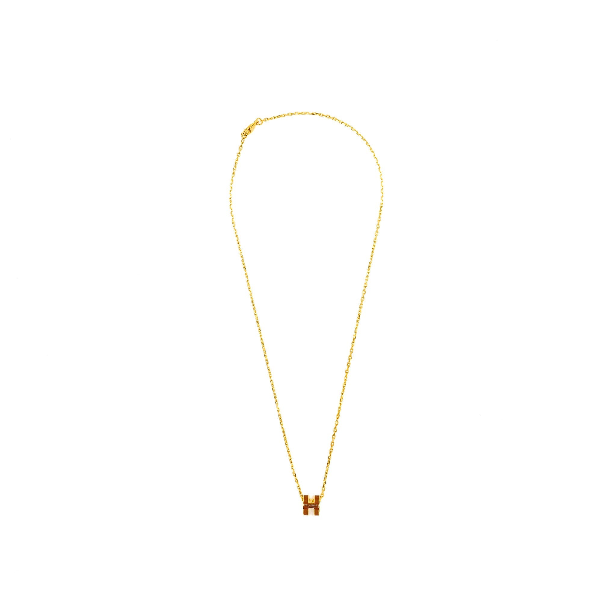 HERMES MINI POP H PENDANT NEW GOLD GHW