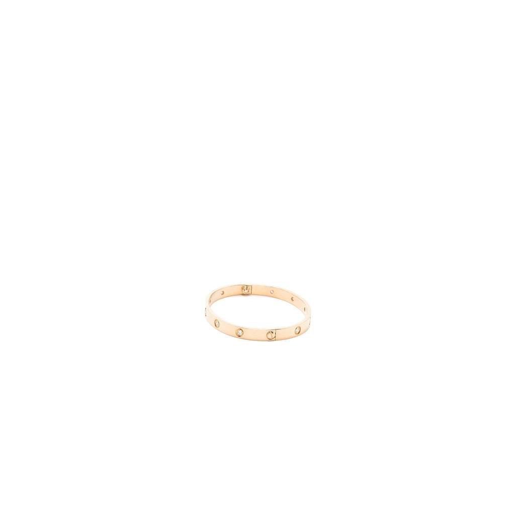 CARTIER LOVE BRACELET ROSE GOLD WITH 10 DIAMONDS