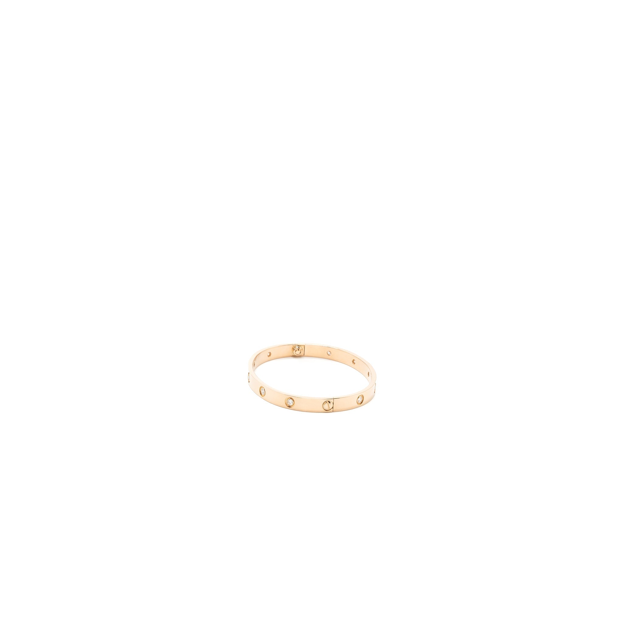 CARTIER LOVE BRACELET ROSE GOLD WITH 10 DIAMONDS