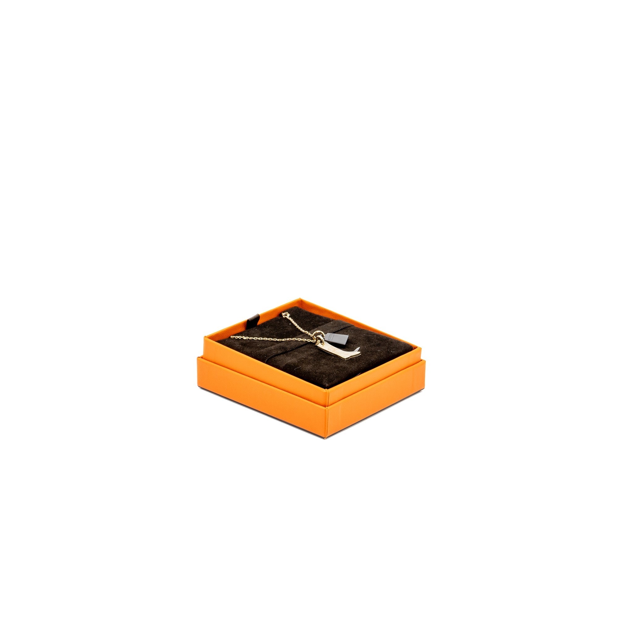 HERMES AMULETTE MAROQUINIER PM CORNE BUFFLE & LAI GOLD TONE