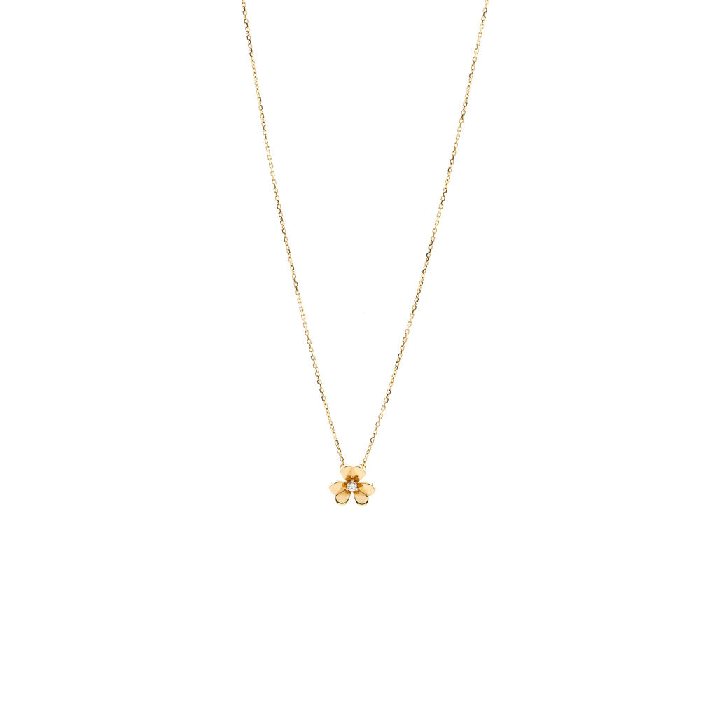 VAN CLEEF & ARPELS FRIVOLE PENDANT YELLOW GOLD, ONE DIAMOND